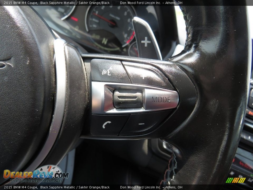2015 BMW M4 Coupe Black Sapphire Metallic / Sakhir Orange/Black Photo #35