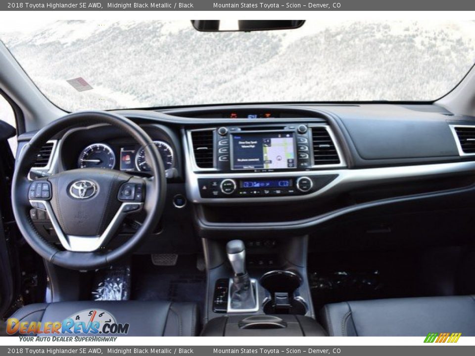 2018 Toyota Highlander SE AWD Midnight Black Metallic / Black Photo #13