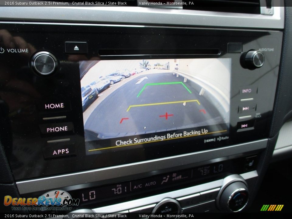 2016 Subaru Outback 2.5i Premium Crystal Black Silica / Slate Black Photo #17