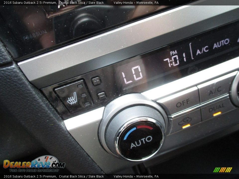 2016 Subaru Outback 2.5i Premium Crystal Black Silica / Slate Black Photo #18