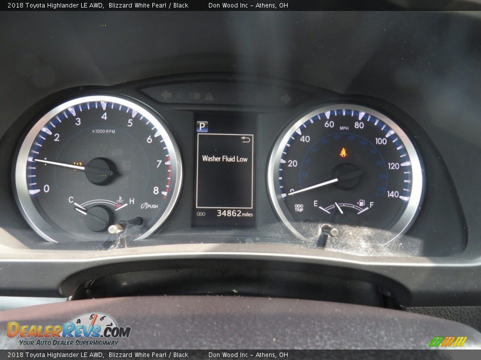 2018 Toyota Highlander LE AWD Blizzard White Pearl / Black Photo #33
