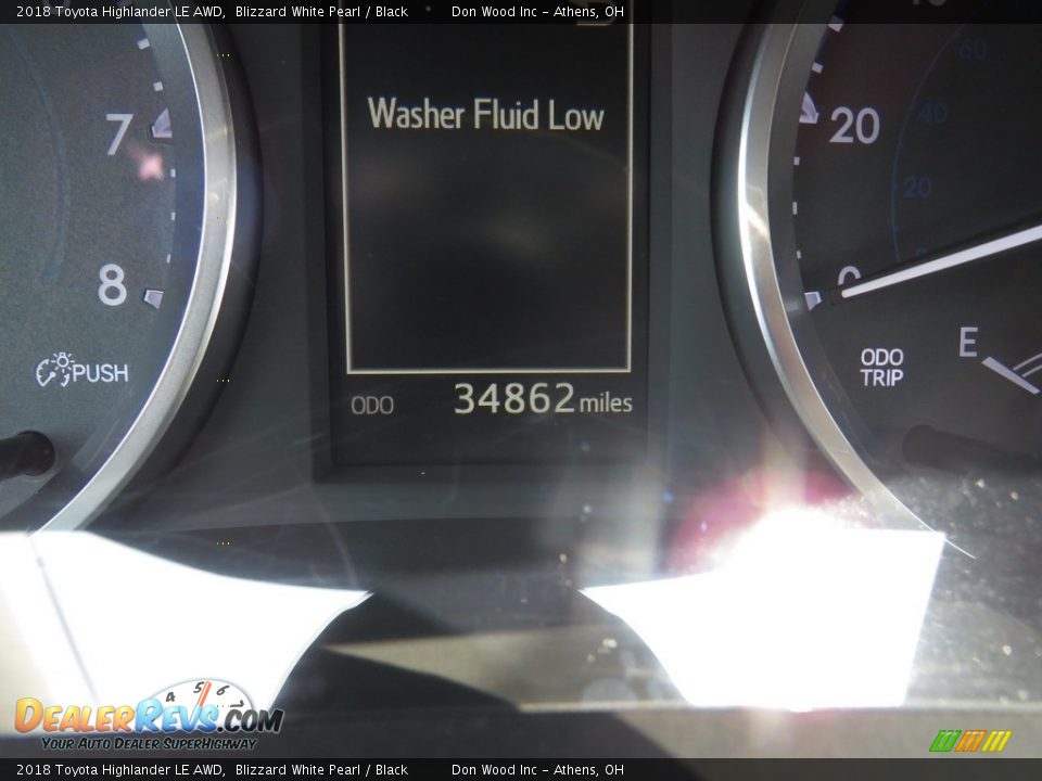 2018 Toyota Highlander LE AWD Blizzard White Pearl / Black Photo #34
