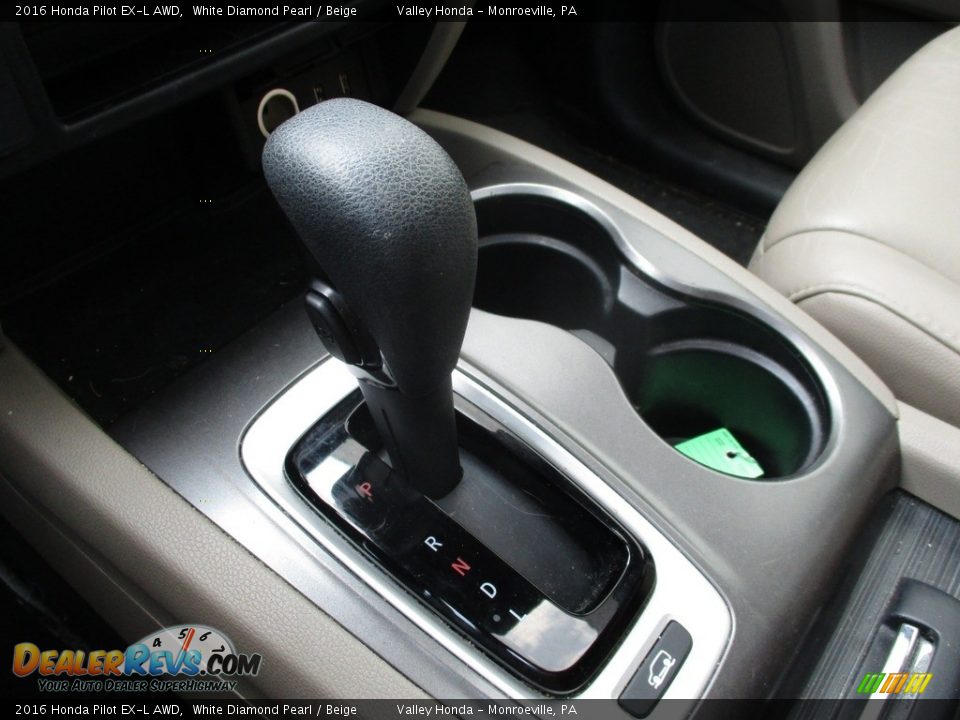 2016 Honda Pilot EX-L AWD White Diamond Pearl / Beige Photo #14