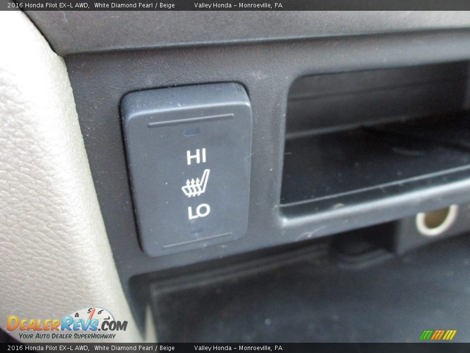 2016 Honda Pilot EX-L AWD White Diamond Pearl / Beige Photo #17