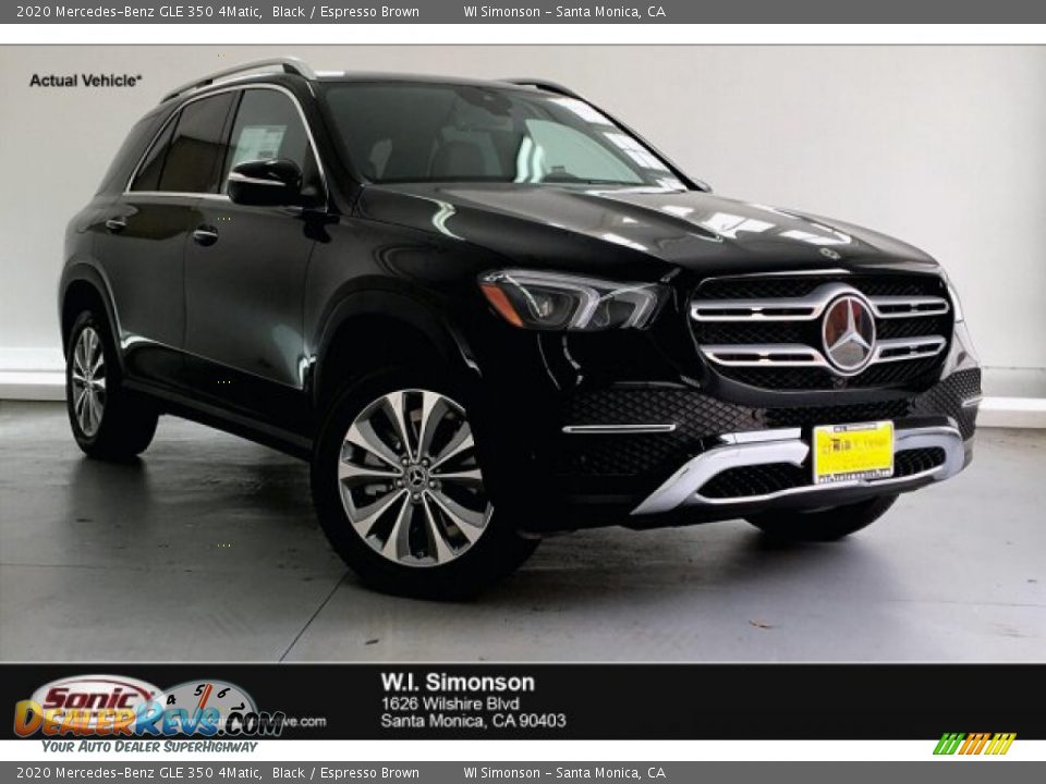 2020 Mercedes-Benz GLE 350 4Matic Black / Espresso Brown Photo #1
