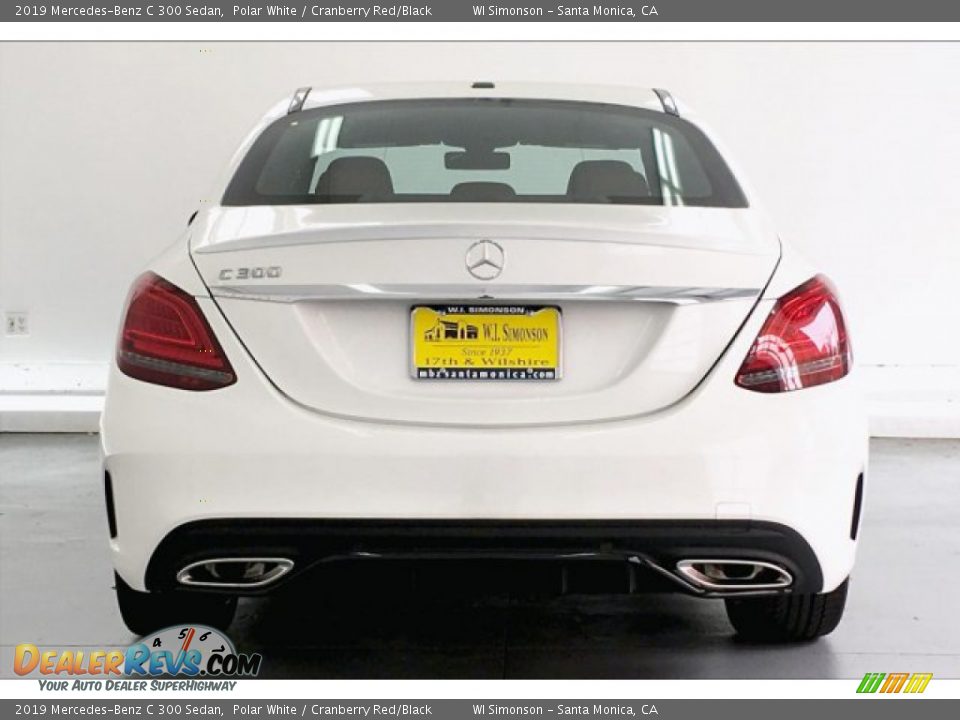 2019 Mercedes-Benz C 300 Sedan Polar White / Cranberry Red/Black Photo #3