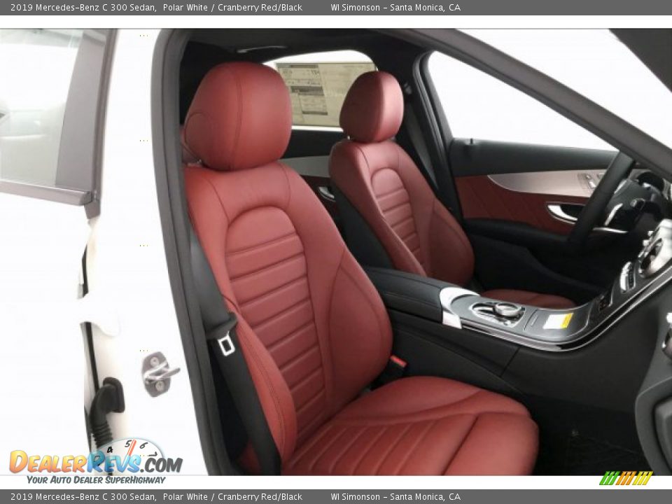 2019 Mercedes-Benz C 300 Sedan Polar White / Cranberry Red/Black Photo #5