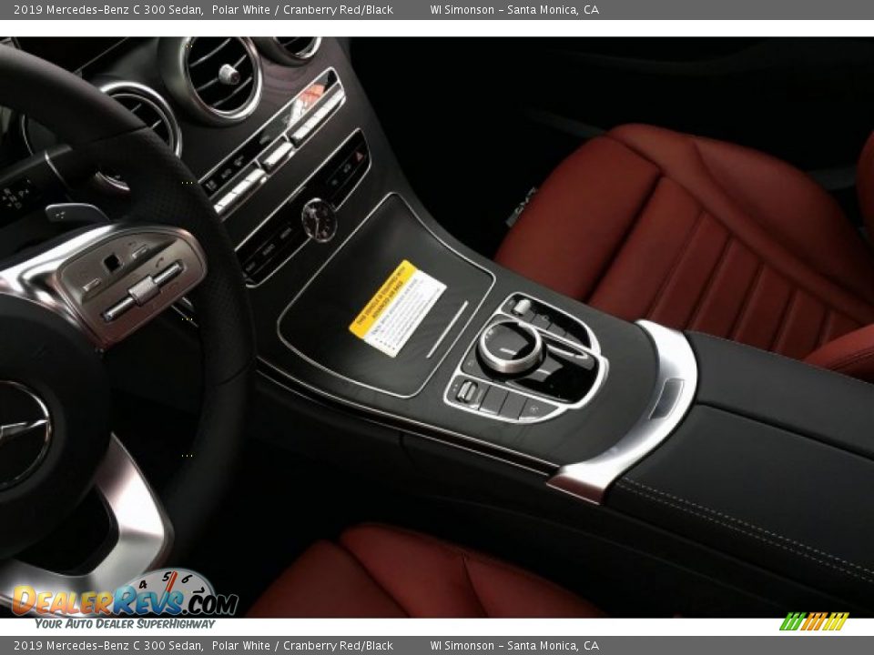2019 Mercedes-Benz C 300 Sedan Polar White / Cranberry Red/Black Photo #7