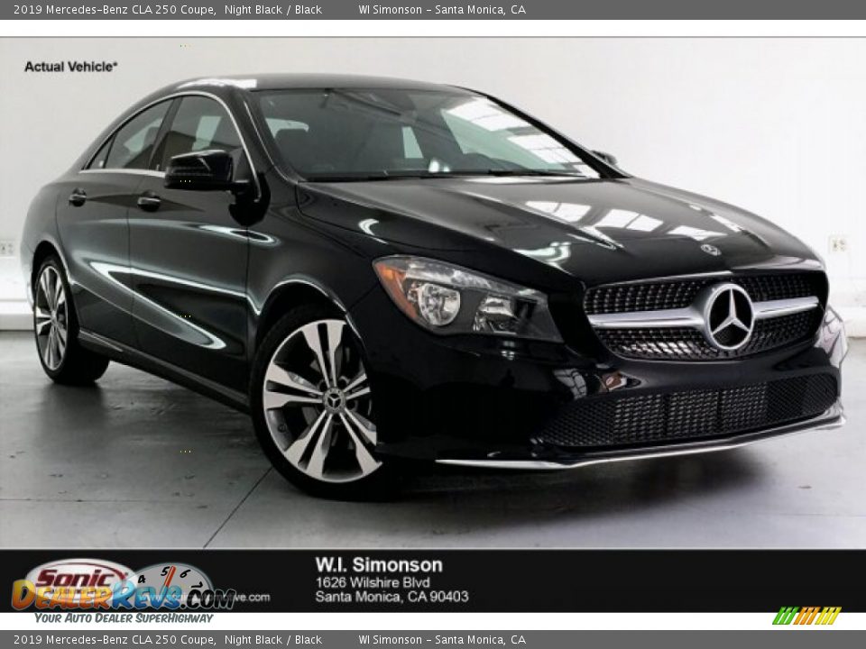2019 Mercedes-Benz CLA 250 Coupe Night Black / Black Photo #1