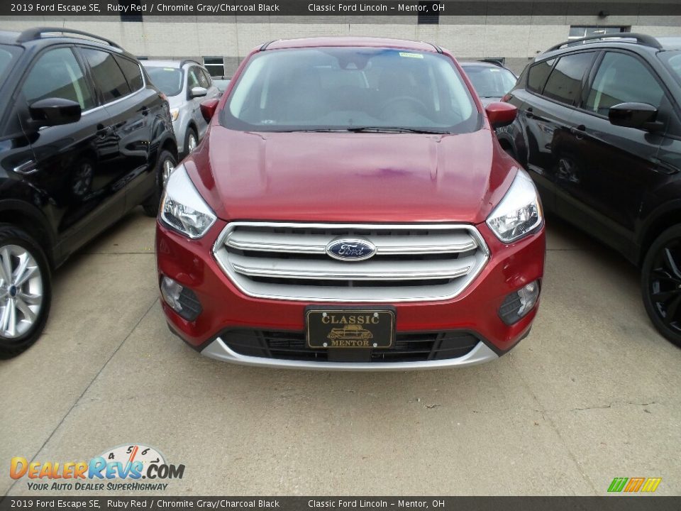 2019 Ford Escape SE Ruby Red / Chromite Gray/Charcoal Black Photo #2