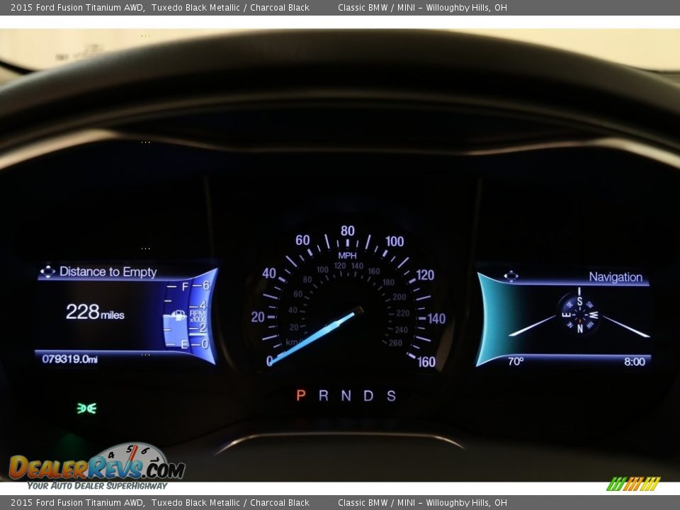 2015 Ford Fusion Titanium AWD Tuxedo Black Metallic / Charcoal Black Photo #8
