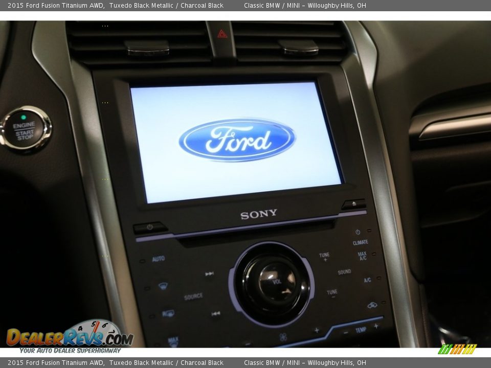 2015 Ford Fusion Titanium AWD Tuxedo Black Metallic / Charcoal Black Photo #9