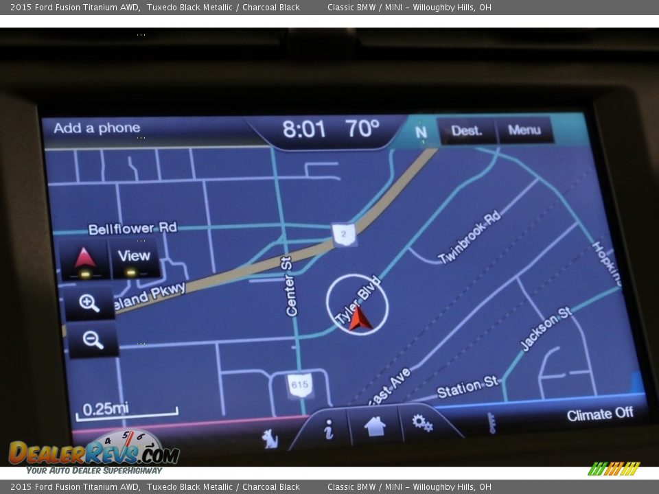 2015 Ford Fusion Titanium AWD Tuxedo Black Metallic / Charcoal Black Photo #12