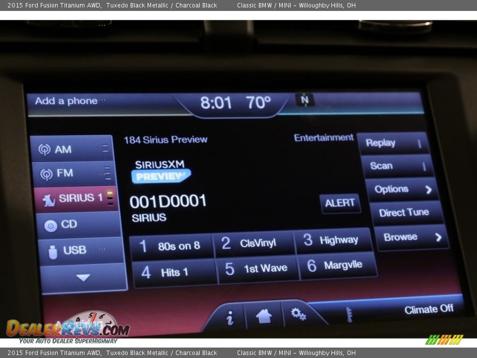 2015 Ford Fusion Titanium AWD Tuxedo Black Metallic / Charcoal Black Photo #13