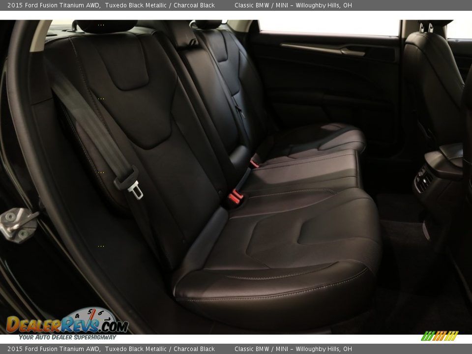2015 Ford Fusion Titanium AWD Tuxedo Black Metallic / Charcoal Black Photo #17