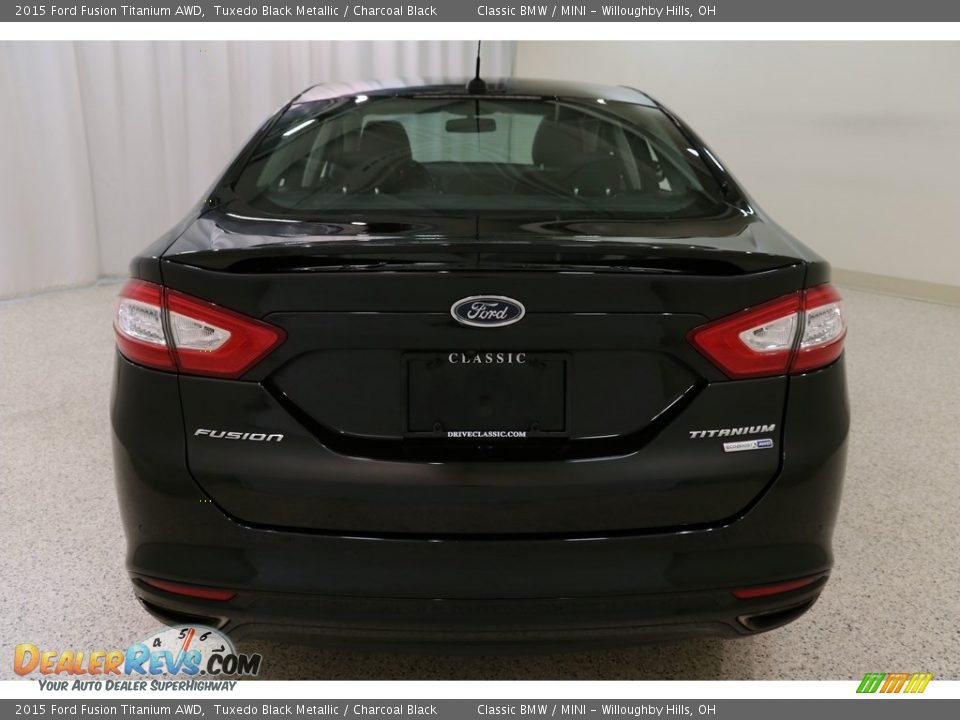 2015 Ford Fusion Titanium AWD Tuxedo Black Metallic / Charcoal Black Photo #19
