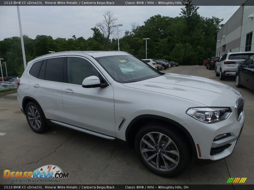2019 BMW X3 xDrive30i Mineral White Metallic / Canberra Beige/Black Photo #1