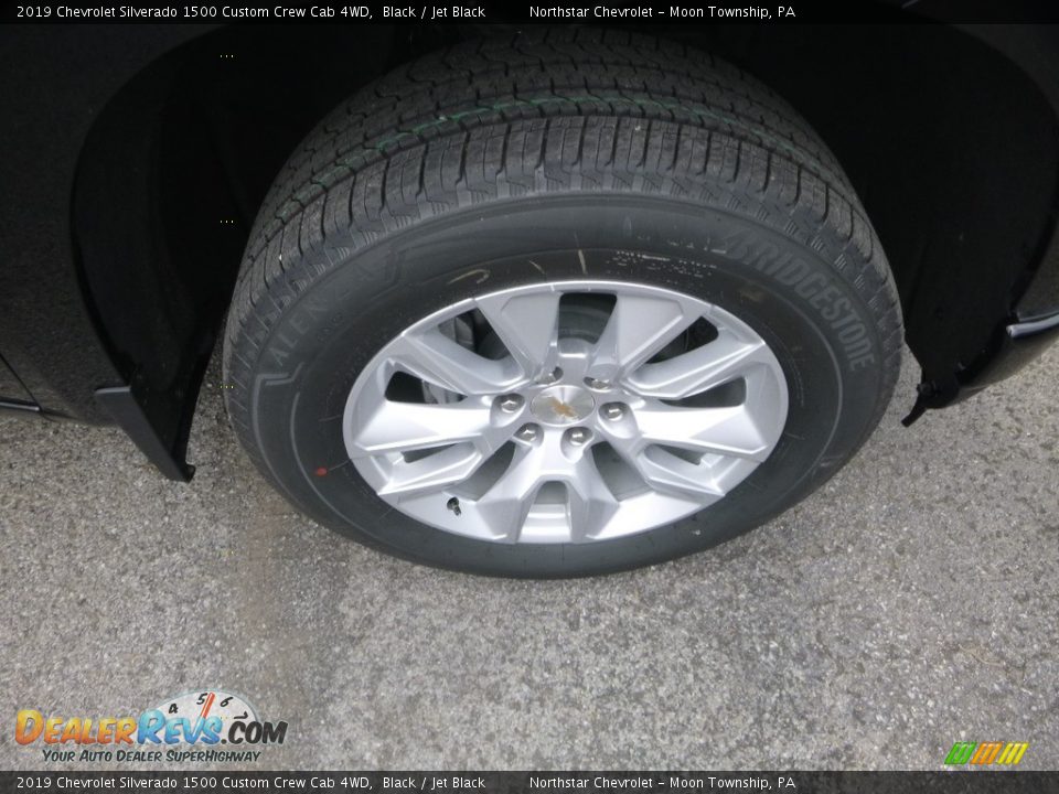 2019 Chevrolet Silverado 1500 Custom Crew Cab 4WD Black / Jet Black Photo #9