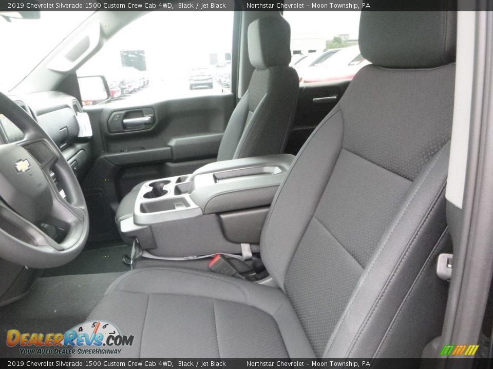2019 Chevrolet Silverado 1500 Custom Crew Cab 4WD Black / Jet Black Photo #14