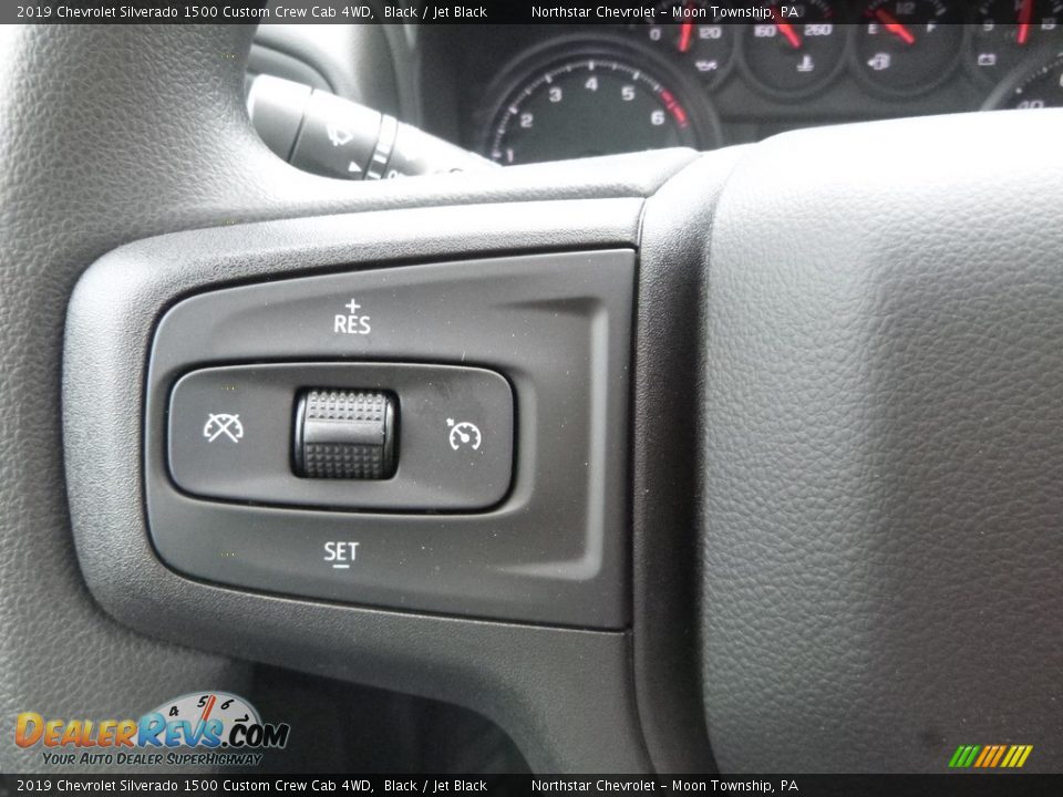 2019 Chevrolet Silverado 1500 Custom Crew Cab 4WD Black / Jet Black Photo #19