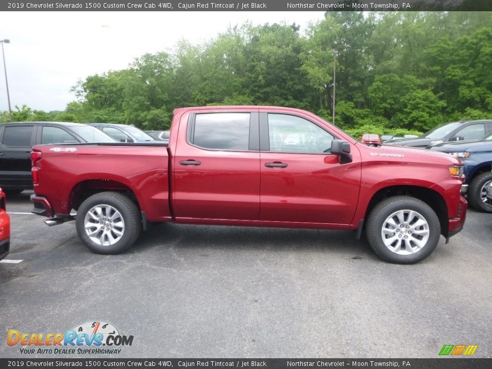 2019 Chevrolet Silverado 1500 Custom Crew Cab 4WD Cajun Red Tintcoat / Jet Black Photo #6