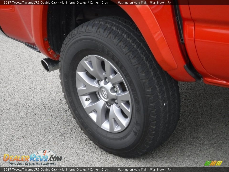 2017 Toyota Tacoma SR5 Double Cab 4x4 Inferno Orange / Cement Gray Photo #3