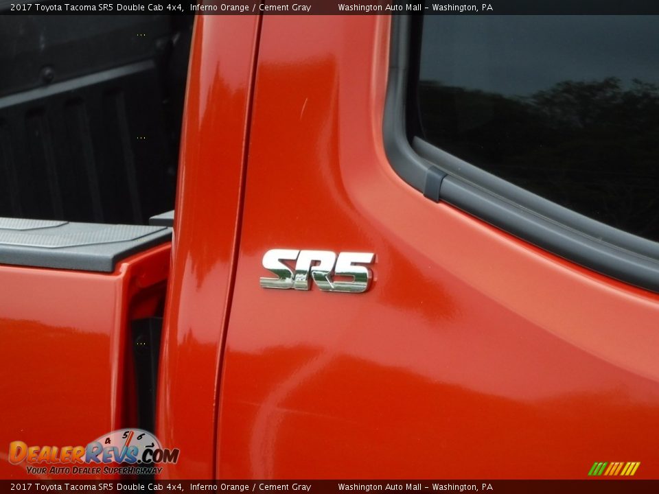 2017 Toyota Tacoma SR5 Double Cab 4x4 Inferno Orange / Cement Gray Photo #4