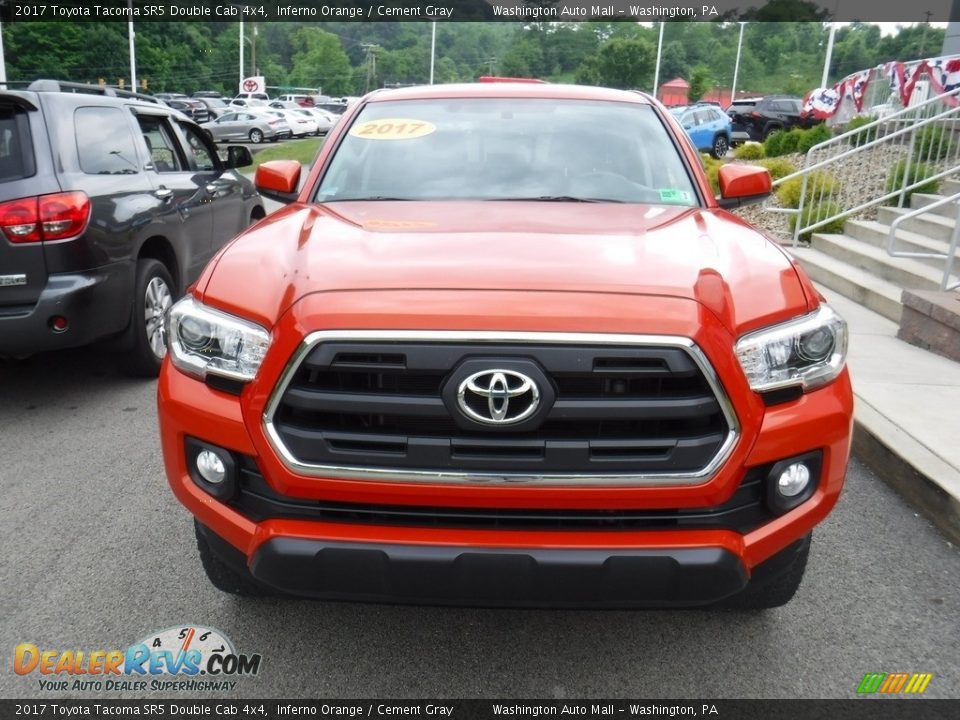 2017 Toyota Tacoma SR5 Double Cab 4x4 Inferno Orange / Cement Gray Photo #6