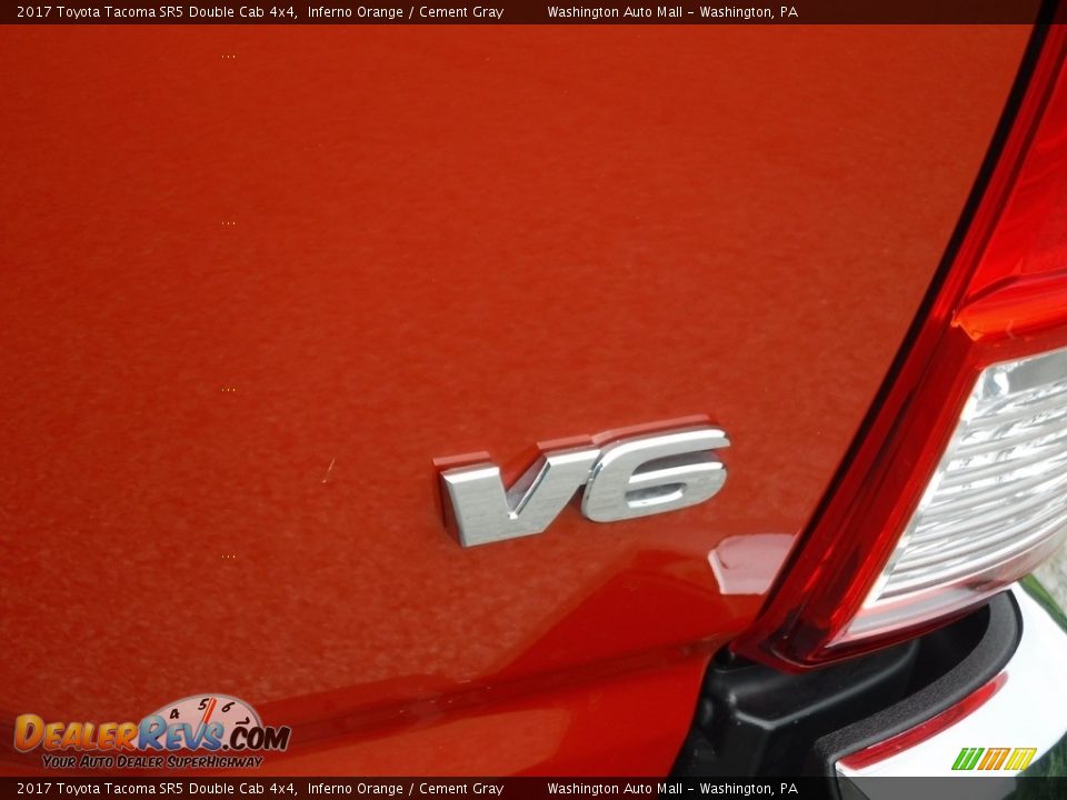 2017 Toyota Tacoma SR5 Double Cab 4x4 Inferno Orange / Cement Gray Photo #13