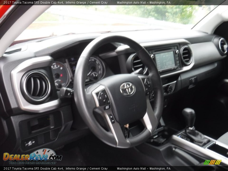 2017 Toyota Tacoma SR5 Double Cab 4x4 Inferno Orange / Cement Gray Photo #16