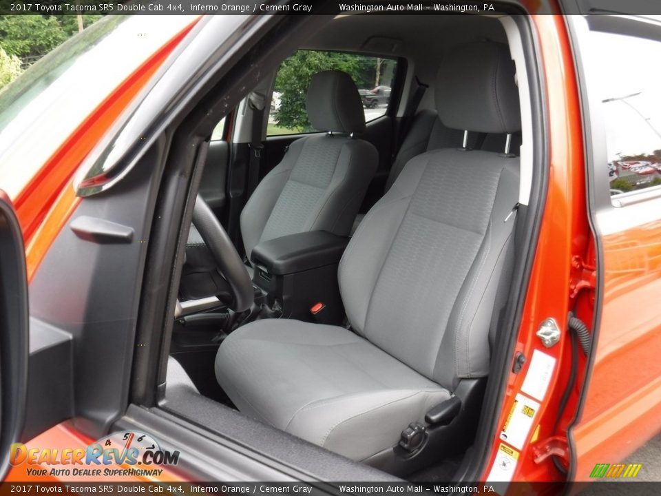 2017 Toyota Tacoma SR5 Double Cab 4x4 Inferno Orange / Cement Gray Photo #18