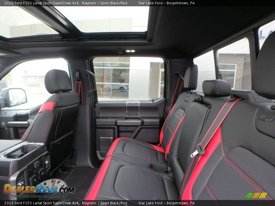Rear Seat of 2019 Ford F150 Lariat Sport SuperCrew 4x4 Photo #10