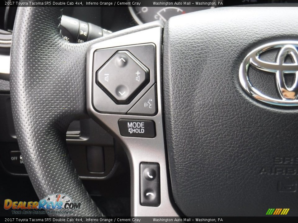 2017 Toyota Tacoma SR5 Double Cab 4x4 Inferno Orange / Cement Gray Photo #23