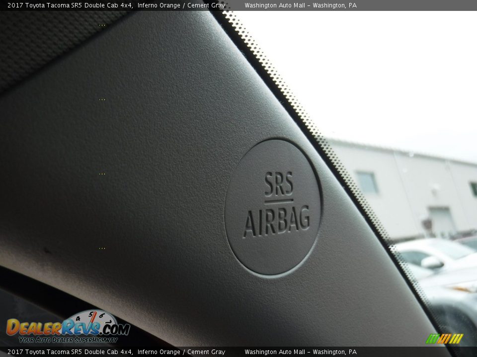 2017 Toyota Tacoma SR5 Double Cab 4x4 Inferno Orange / Cement Gray Photo #24