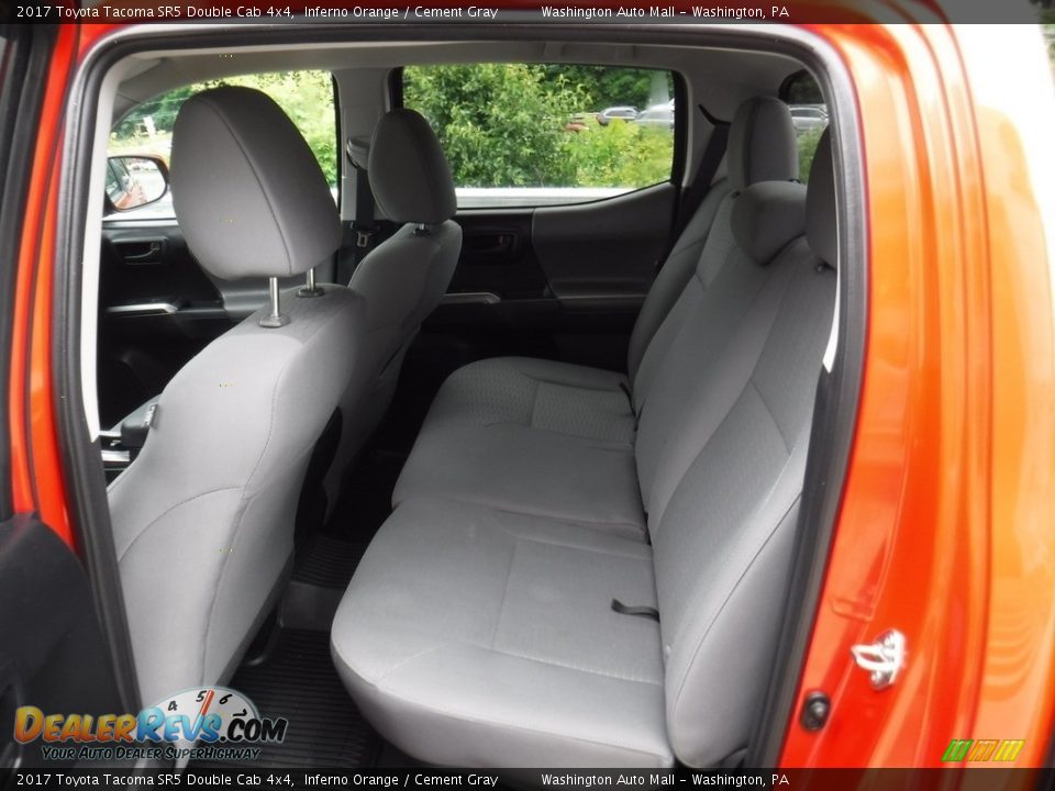 2017 Toyota Tacoma SR5 Double Cab 4x4 Inferno Orange / Cement Gray Photo #25