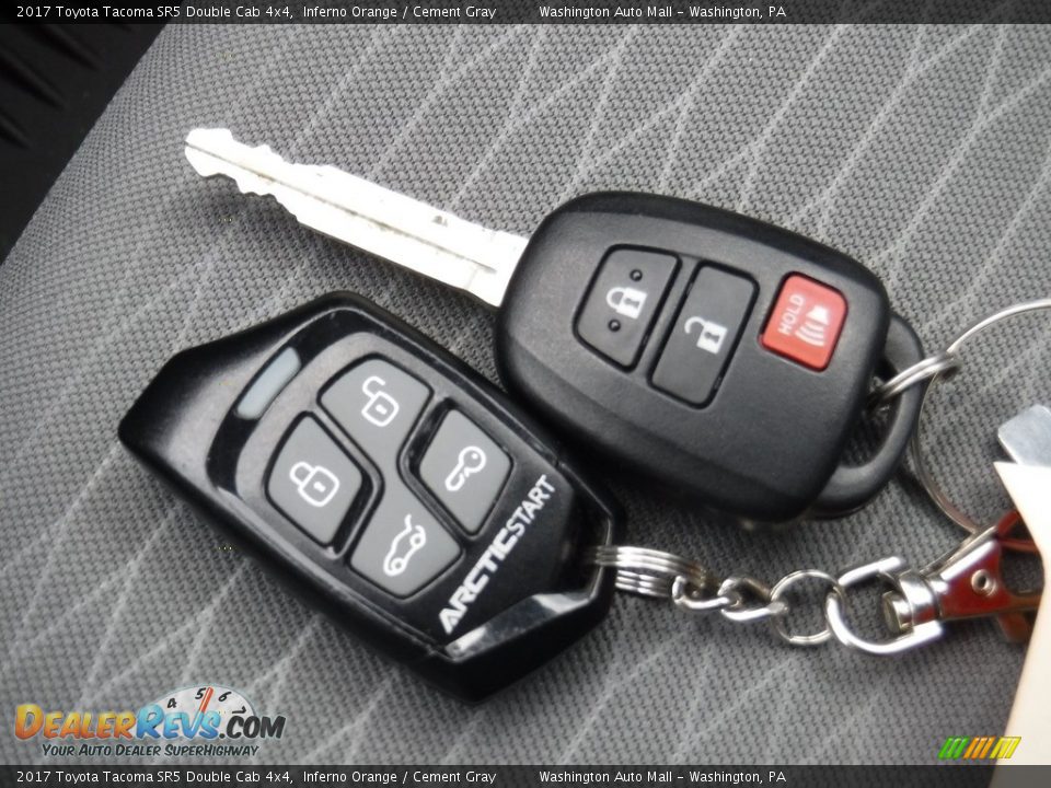2017 Toyota Tacoma SR5 Double Cab 4x4 Inferno Orange / Cement Gray Photo #26
