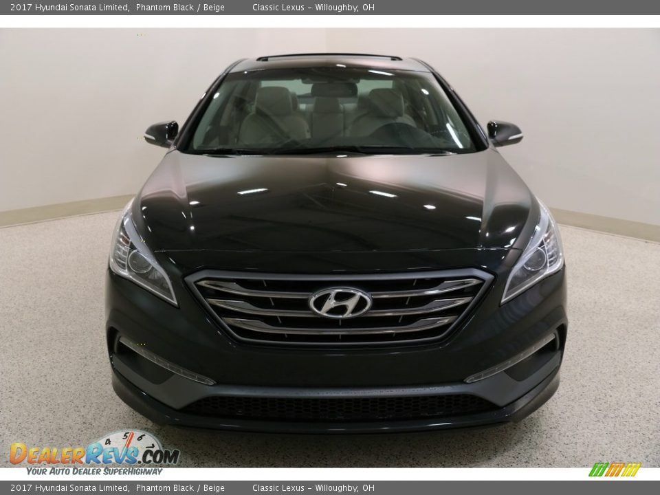 2017 Hyundai Sonata Limited Phantom Black / Beige Photo #2