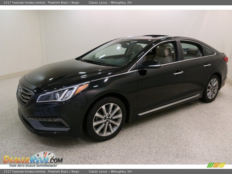 2017 Hyundai Sonata Limited Phantom Black / Beige Photo #3