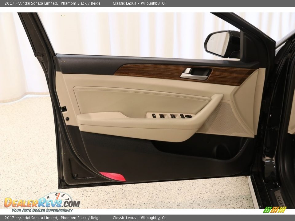 2017 Hyundai Sonata Limited Phantom Black / Beige Photo #4