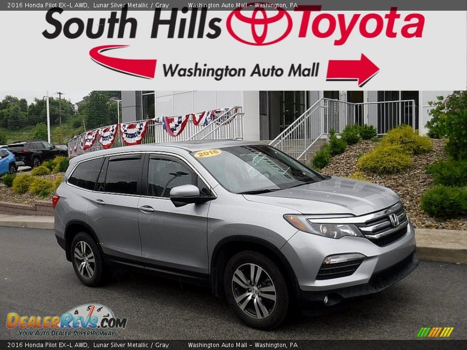 2016 Honda Pilot EX-L AWD Lunar Silver Metallic / Gray Photo #1