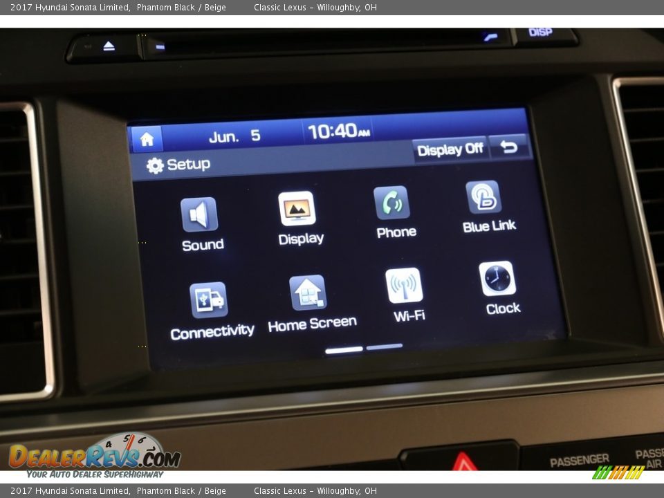 2017 Hyundai Sonata Limited Phantom Black / Beige Photo #11