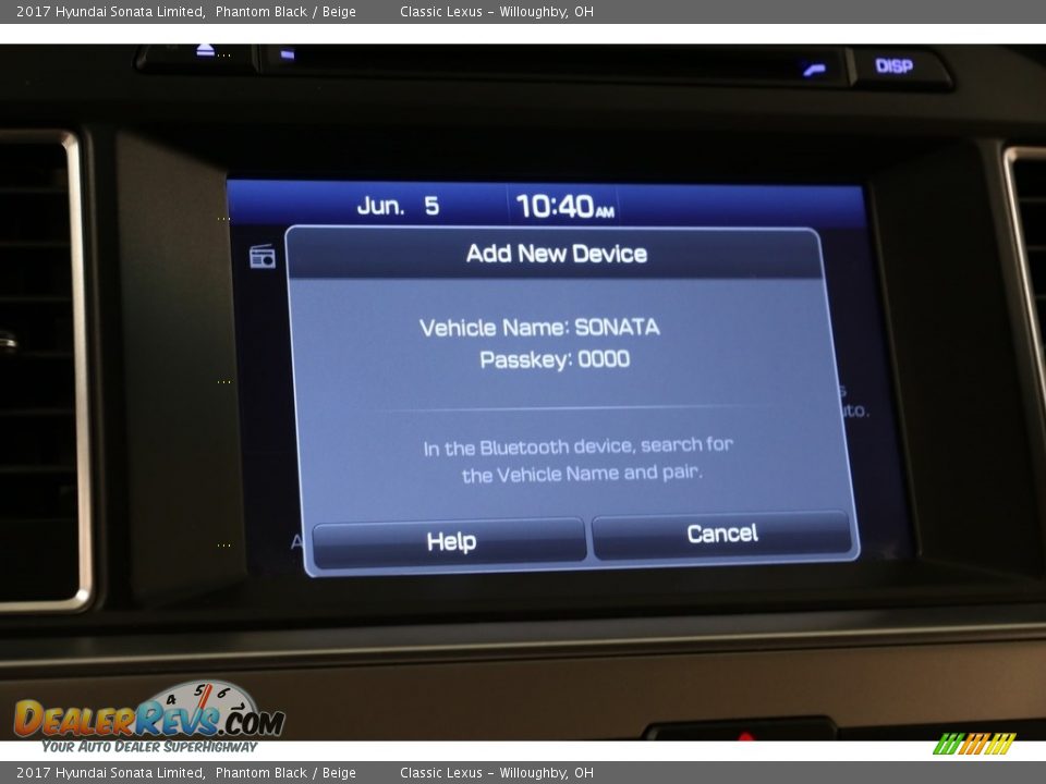 2017 Hyundai Sonata Limited Phantom Black / Beige Photo #12