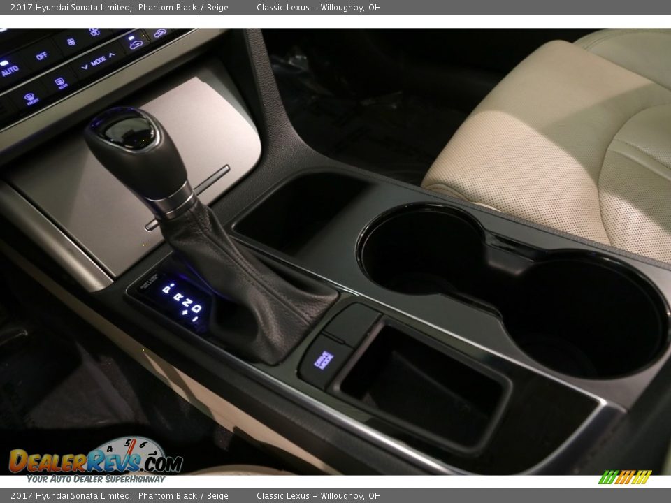 2017 Hyundai Sonata Limited Phantom Black / Beige Photo #13