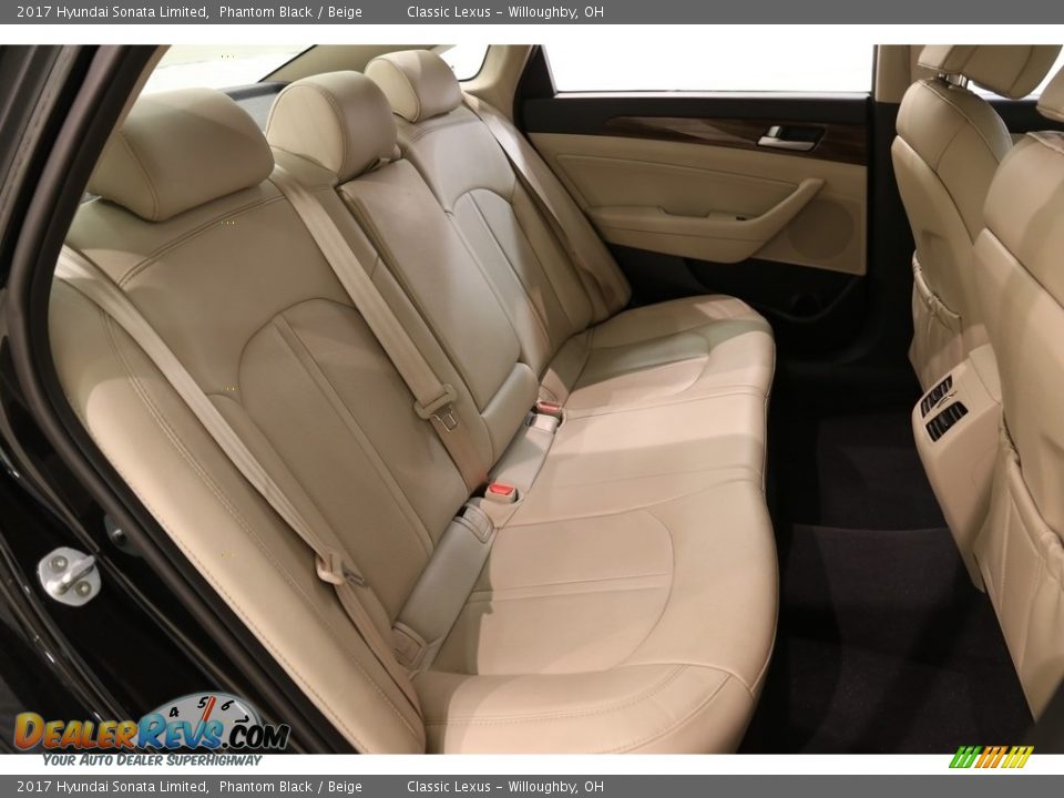 2017 Hyundai Sonata Limited Phantom Black / Beige Photo #14