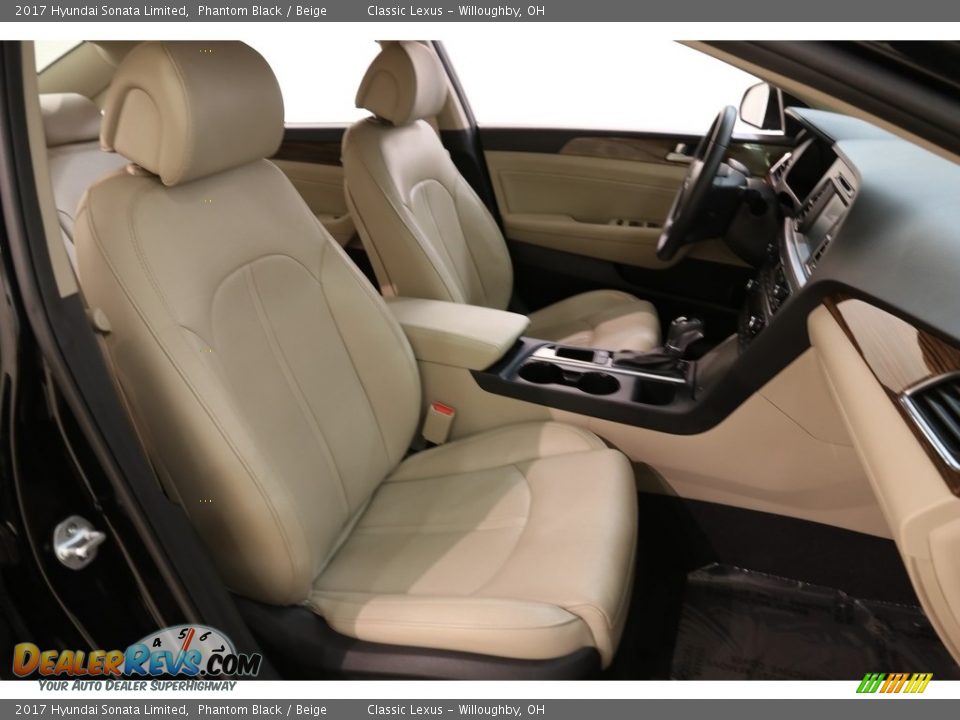 2017 Hyundai Sonata Limited Phantom Black / Beige Photo #15