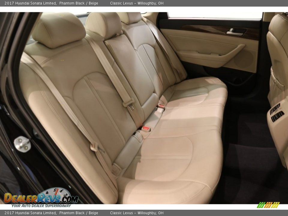 2017 Hyundai Sonata Limited Phantom Black / Beige Photo #16