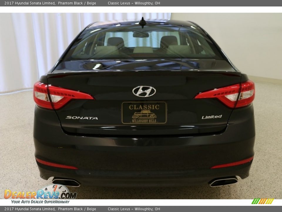 2017 Hyundai Sonata Limited Phantom Black / Beige Photo #18