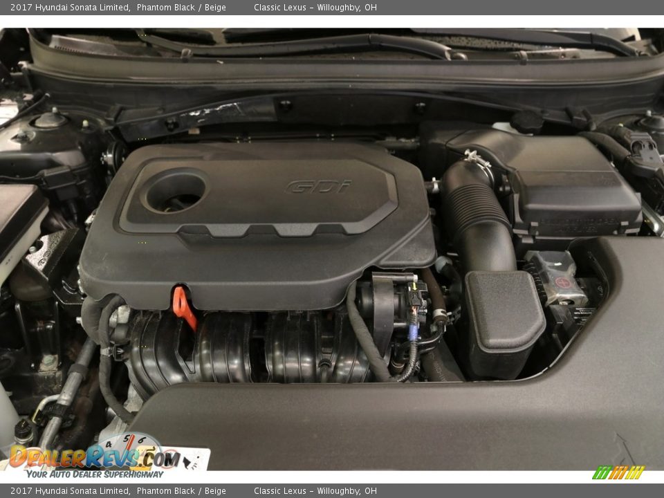 2017 Hyundai Sonata Limited Phantom Black / Beige Photo #19