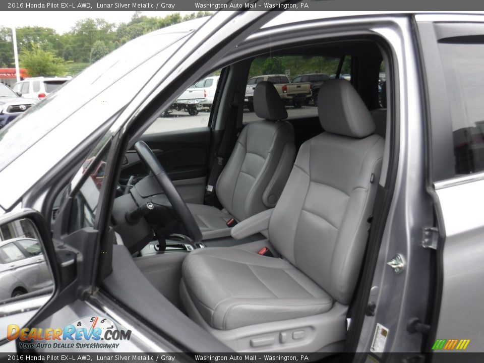 2016 Honda Pilot EX-L AWD Lunar Silver Metallic / Gray Photo #15