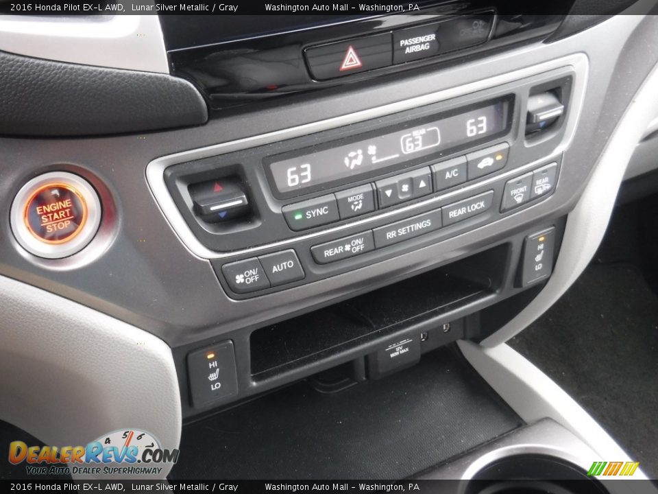 2016 Honda Pilot EX-L AWD Lunar Silver Metallic / Gray Photo #20